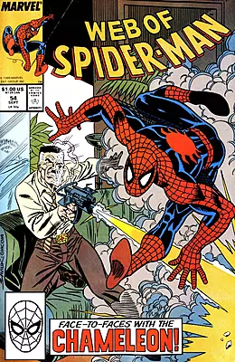 Web of Spider-Man #54 Newsstand Variant (Marvel Comics September 1989)