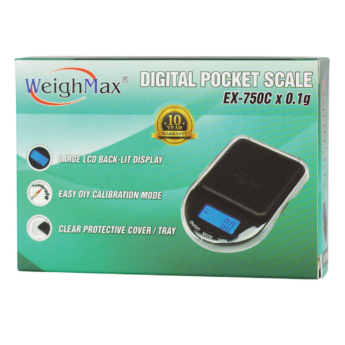 Weighmax - Digital Pocket Scale - EX750C - 750 grams X 0.1 gram