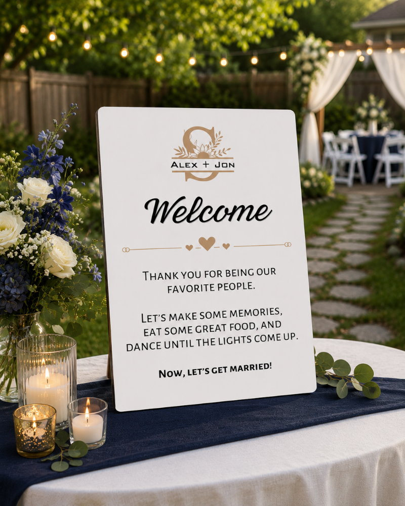 Knot Series Welcome Easel Signs