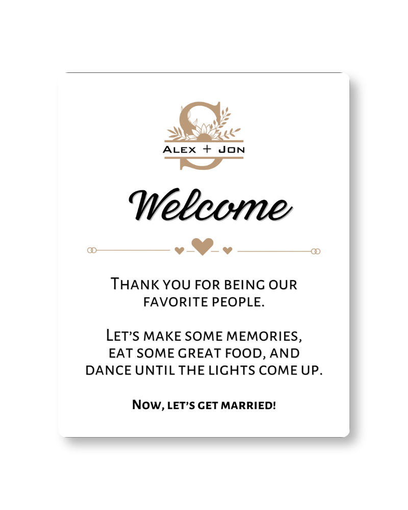 Knot Series Welcome Easel Signs