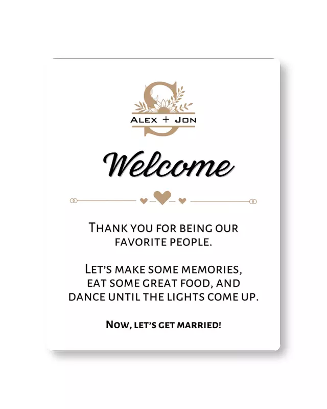 Knot Series Welcome Easel Signs