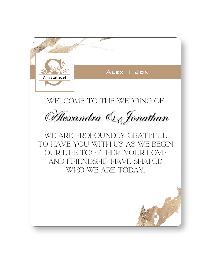 Knot Series Welcome Easel Signs