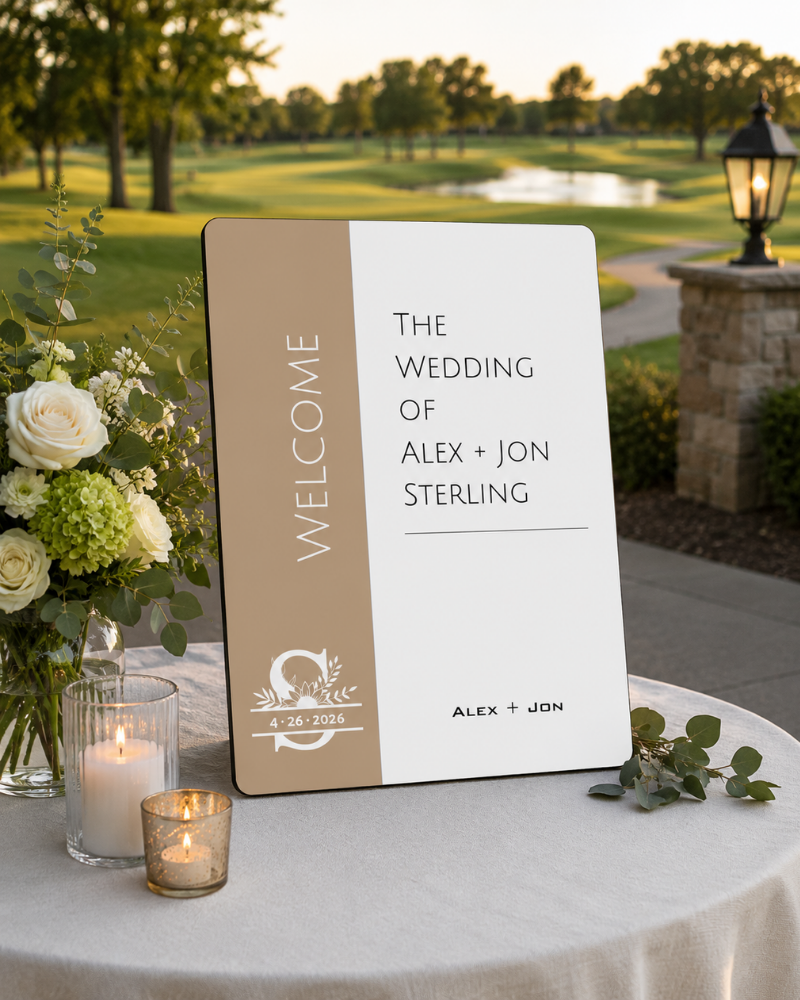 Knot Series Welcome Easel Signs