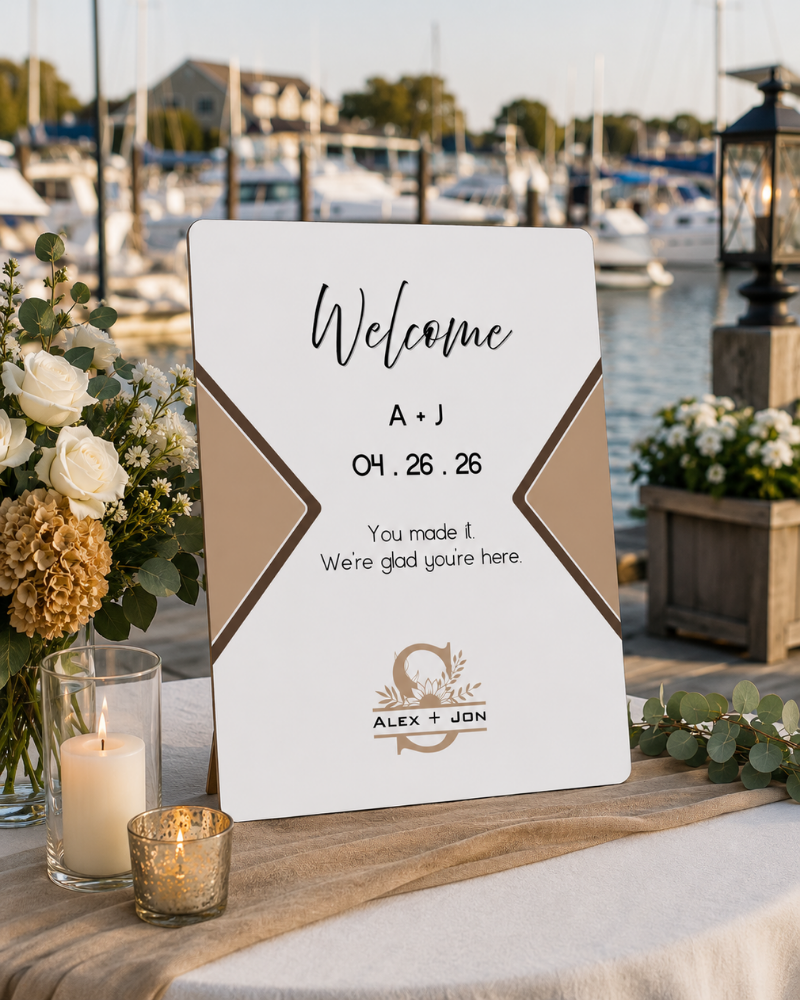Knot Series Welcome Easel Signs