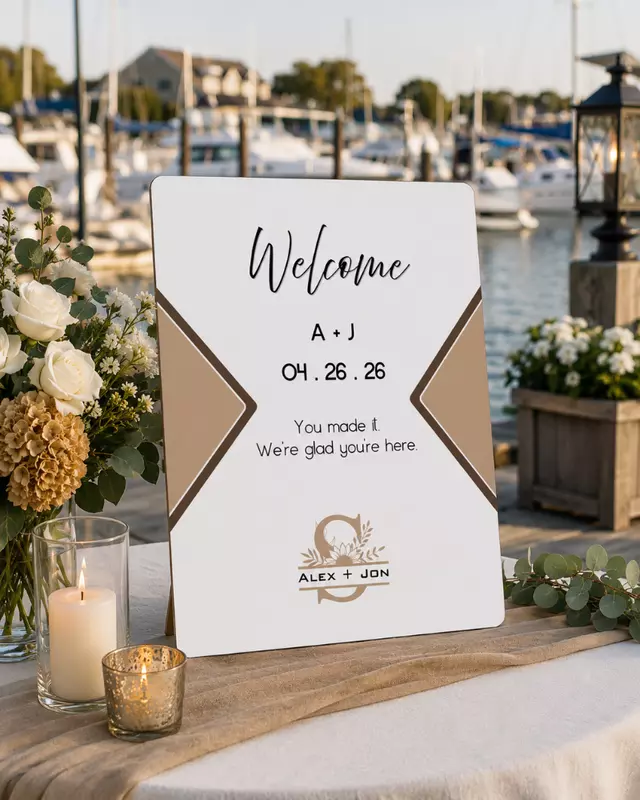 Knot Series Welcome Easel Signs