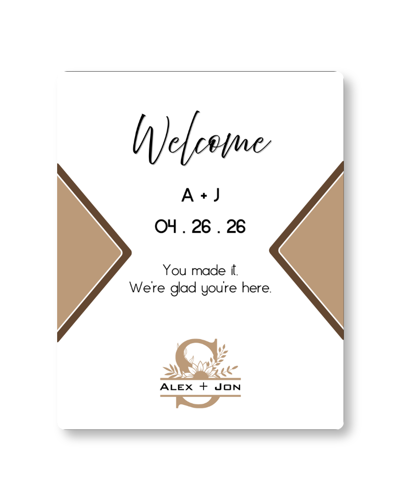 Knot Series Welcome Easel Signs