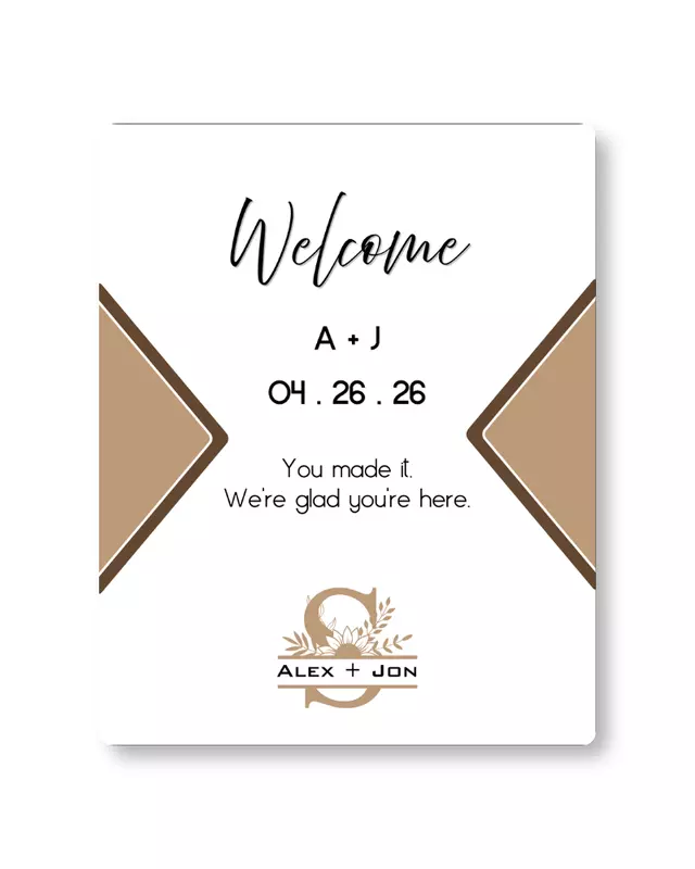 Knot Series Welcome Easel Signs