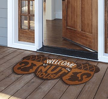 Welcome To The Nuthouse Natural Fiber Coir Doormat