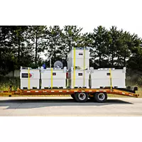 FUEL CUBE WESTERN GLOBAL 500GALLON DOUBLE WALL STATIONARY STORAGE TANK INCLUDING FILL RITE 110V FUEL TRANSFER PUMP AND AUTOMATIC NOZZLE