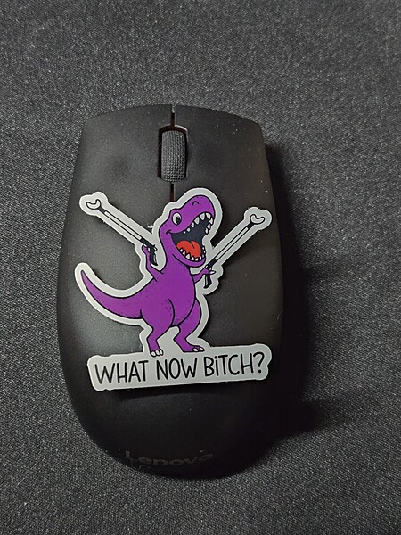 What Now Bitch? T-Rex Sticker