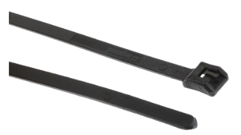 Cable tie (Black) (L: 370mm, W: 7.6mm)(Temp.: -40 to 85°C) (100pcs per bag)