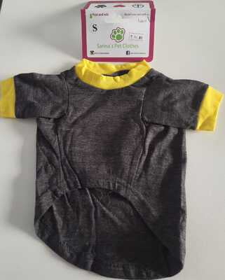 Sarina pet clothes T-shirt (Small) yellow & Ash Sarina pet clothes T-shirt (Small) yellow & Ash