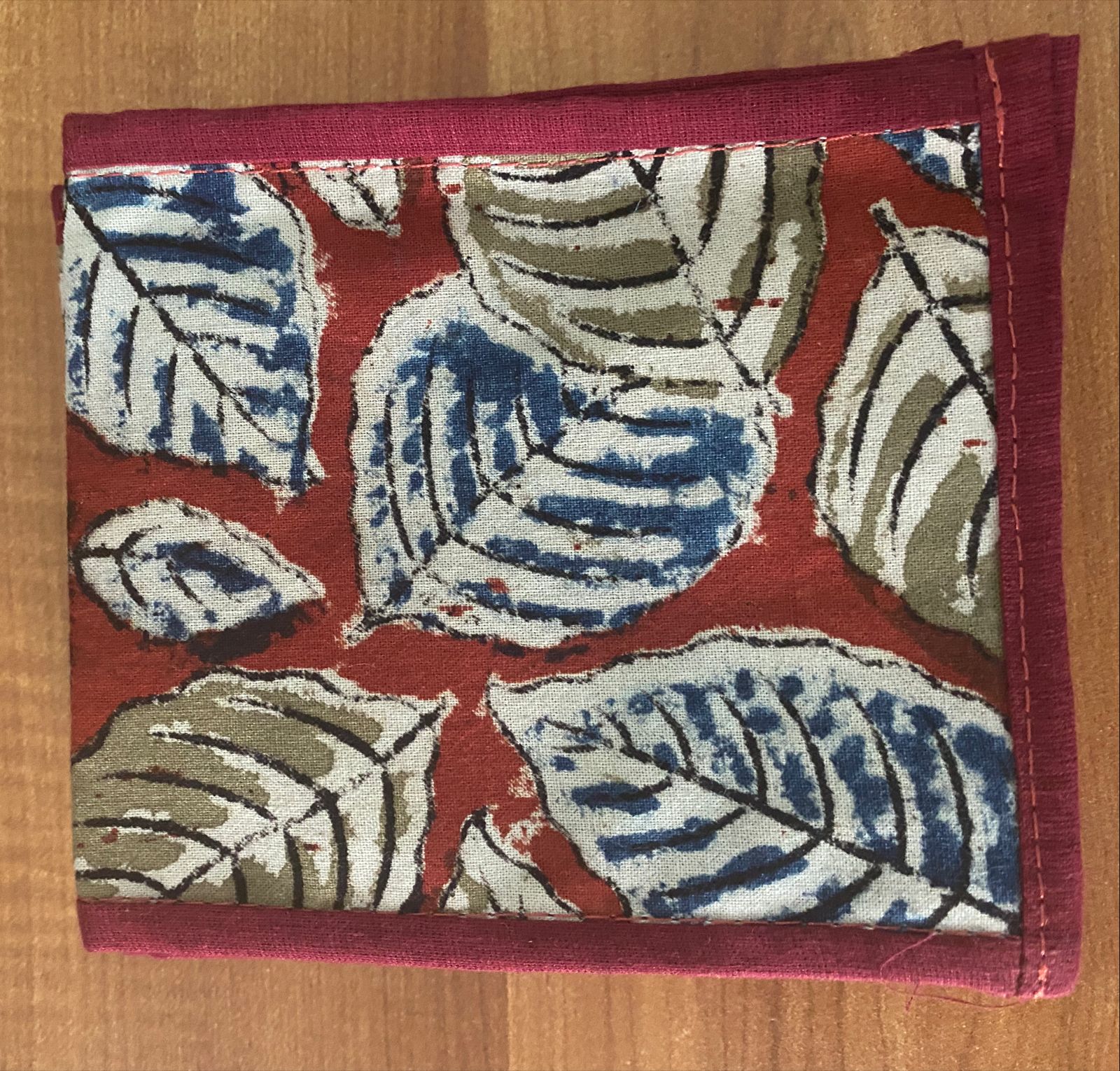 Leaf Unisex Kalamkari cloth Purse