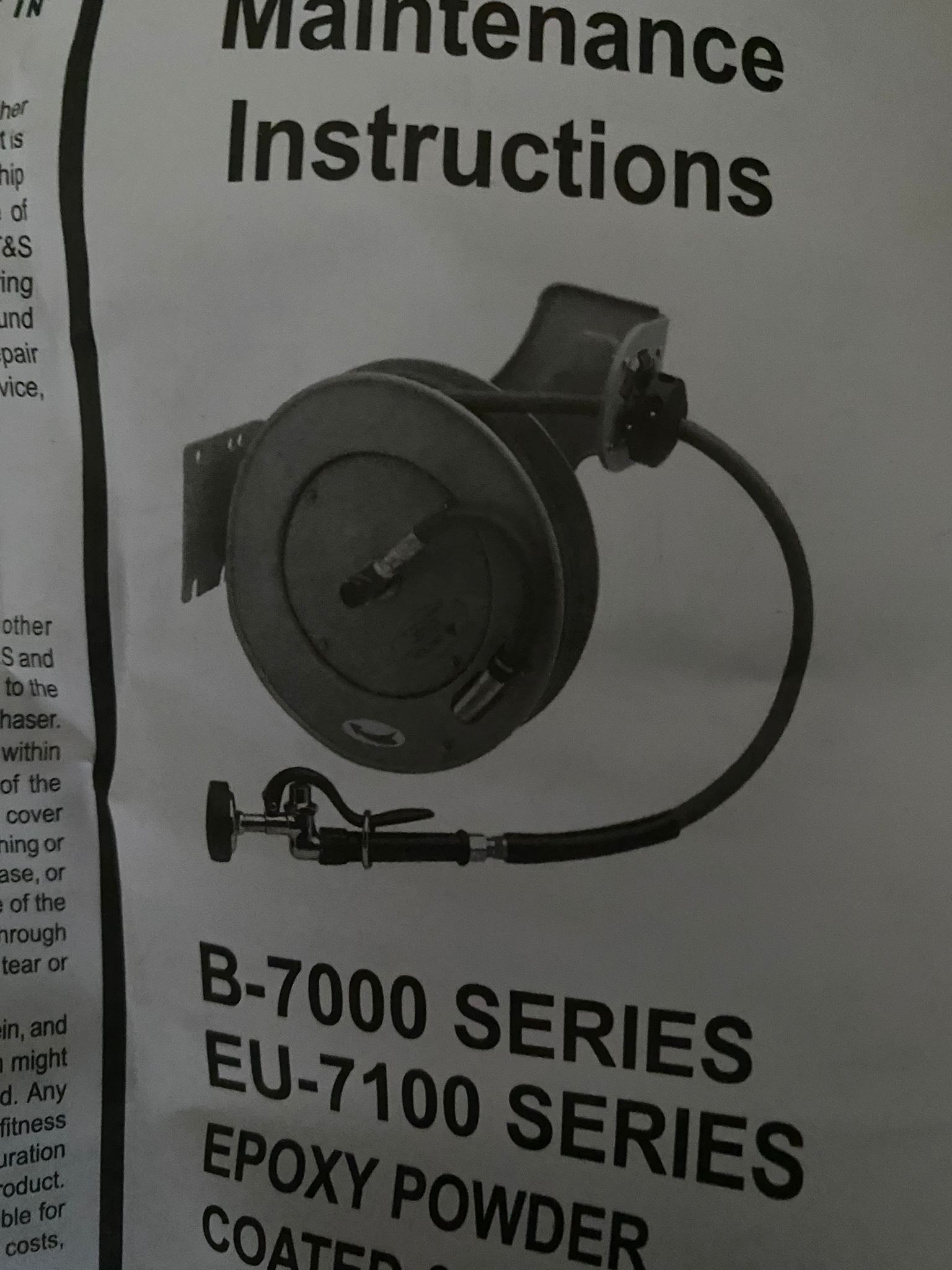 Used T&S BRASS BRONZE WORKS INC , Hose Reel,Enclosed,Stainless Steel,30'Hose,3/8"ID with Spray Valve