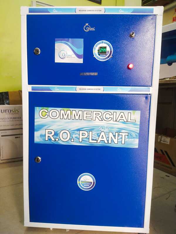 The Pro Stream 150 B RO plant installed in the utility area of a modern restaurant in Gurgaon.