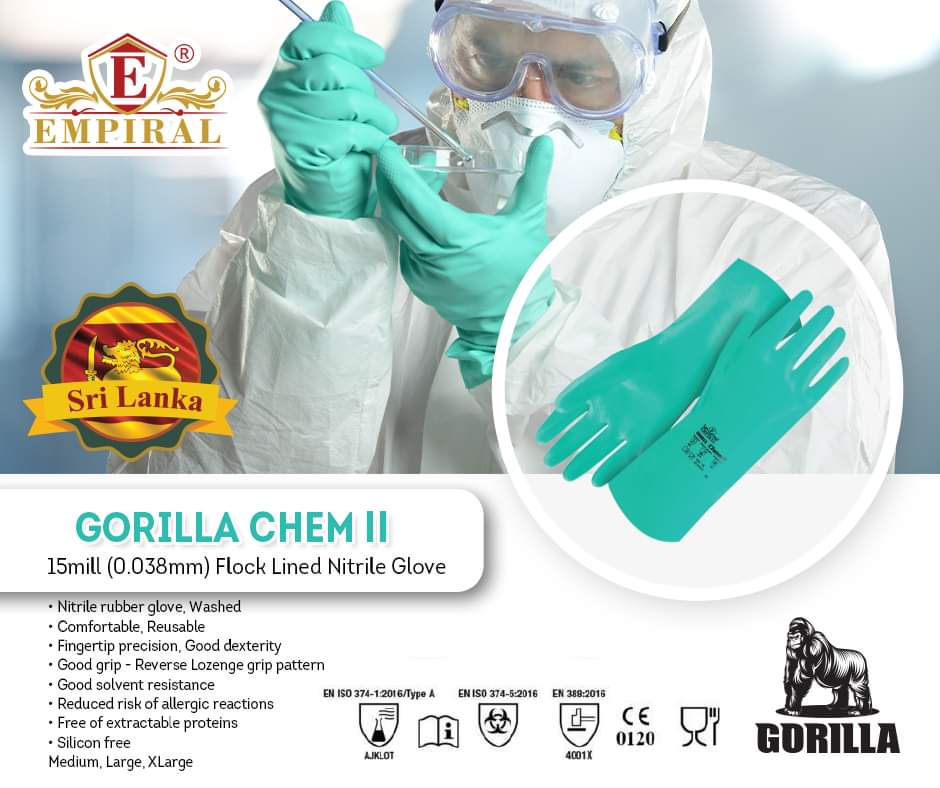 Nitrile Gloves Green Gorilla Chem II