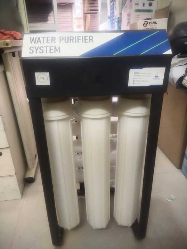 Stainless steel Usha SS6080 RO water cooler for commercial use.