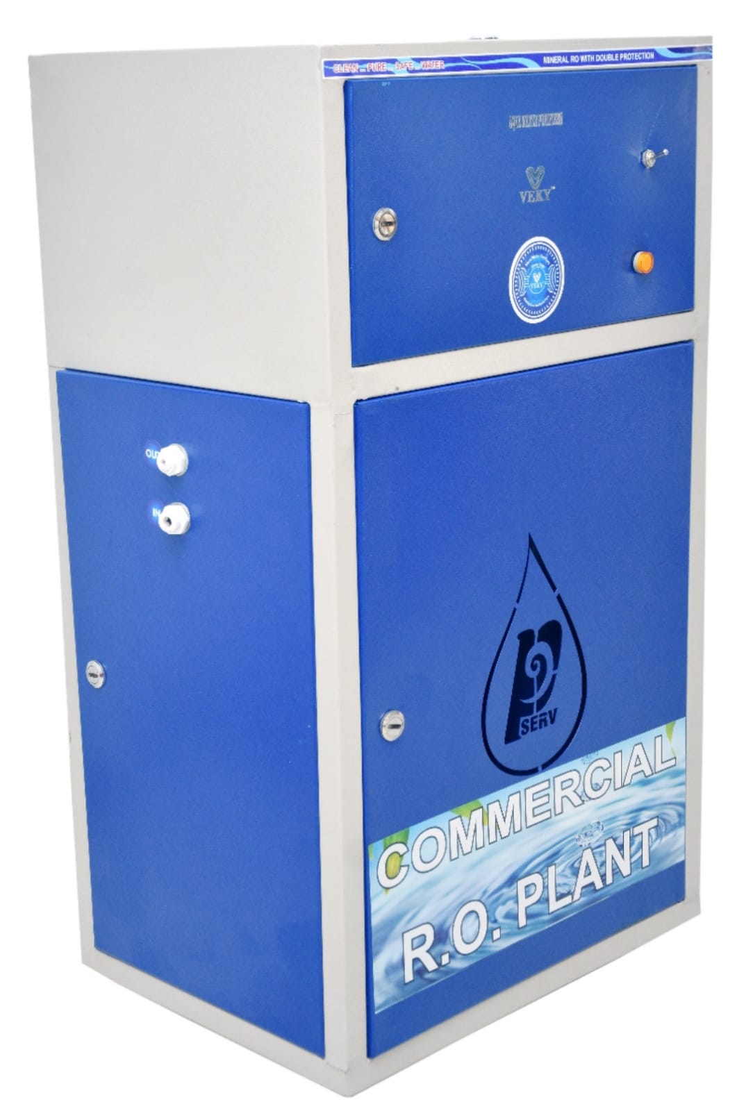 Pure, clean water being dispensed from a tap connected to the Power Jal RO plant. Pure, clean water being dispensed from a tap connected to the Power Jal RO plant.
