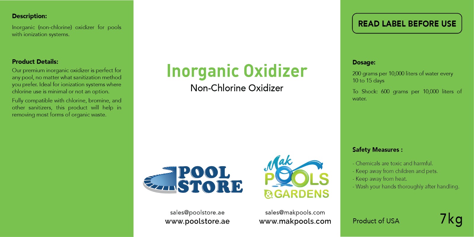 Inorganic (Non-Chlorine) Oxidizer | 7 Kg Bucket