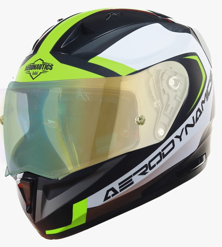 STEELBIRD SA-1 AEROD SUN SHIELD MATT BLACK/NEON C/V 600 MM (SH)