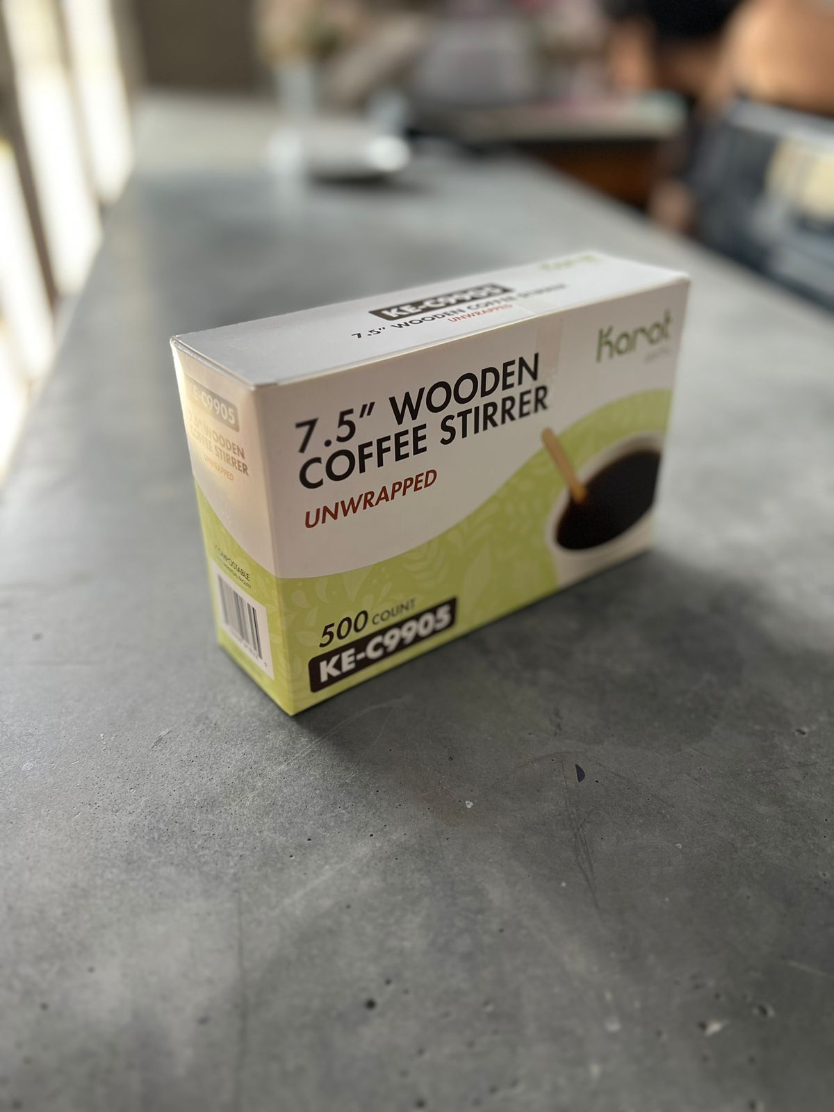 Removedor para Cafe 7.5 MADERA Caja 500 unds
