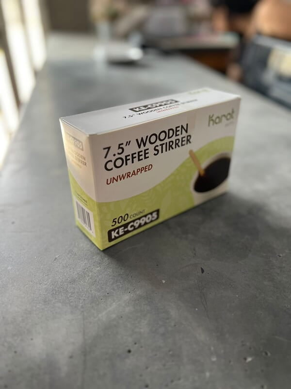 Removedor para Cafe 7.5 MADERA Caja 500 unds