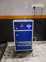 Flow meters and pressure gauges on the control panel of the Industrial RO Plant.