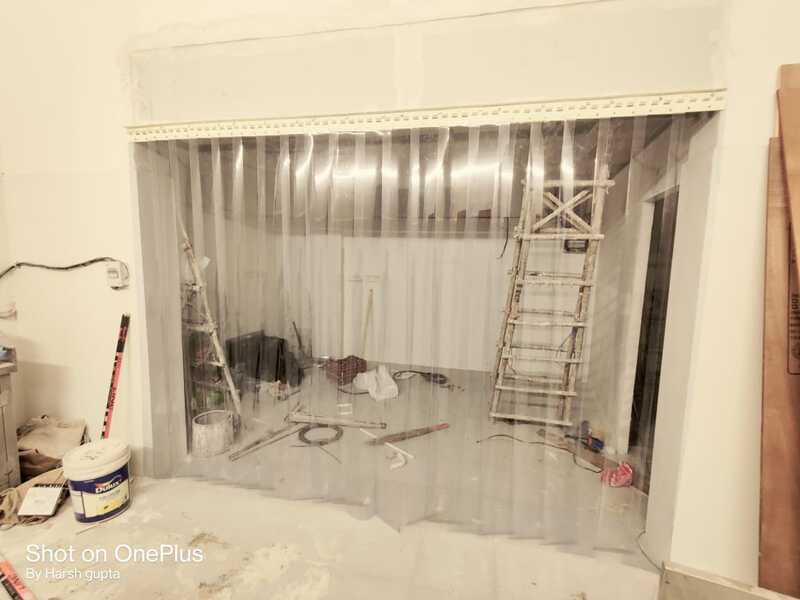 Buzz Lite PVC Strip Curtain used in a restaurant kitchen to control temperature and improve hygiene.