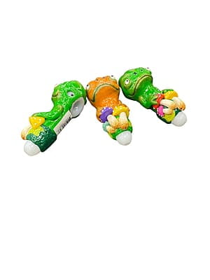 5.5INCHCLAY HANDPIPE WITH ALLEN AND MUSHROOM DESIGN