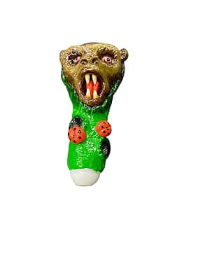 5.5INCH CLAY HANDPIPE WITH GORILLA DESIGN