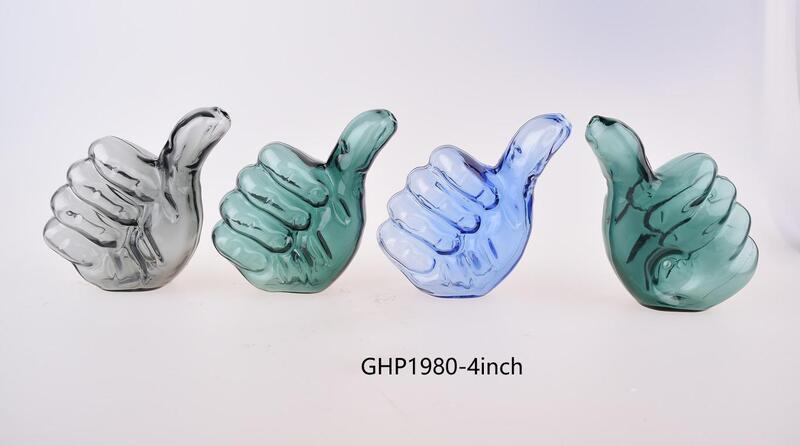 4inch glass handpipe with thumsup design