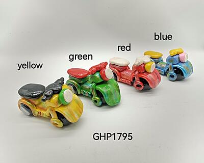 5.5inch CLAY HANDPIPE WITH MOTOR BIKE DESIGN