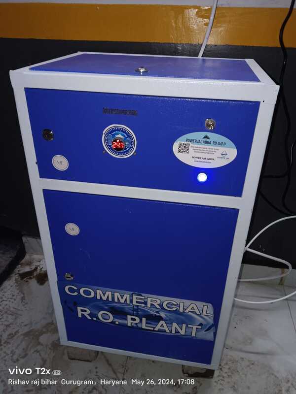 Front View of Power Jal Pro Stream 150 B | 150 LPH Commercial RO Plant in Delhi NCR