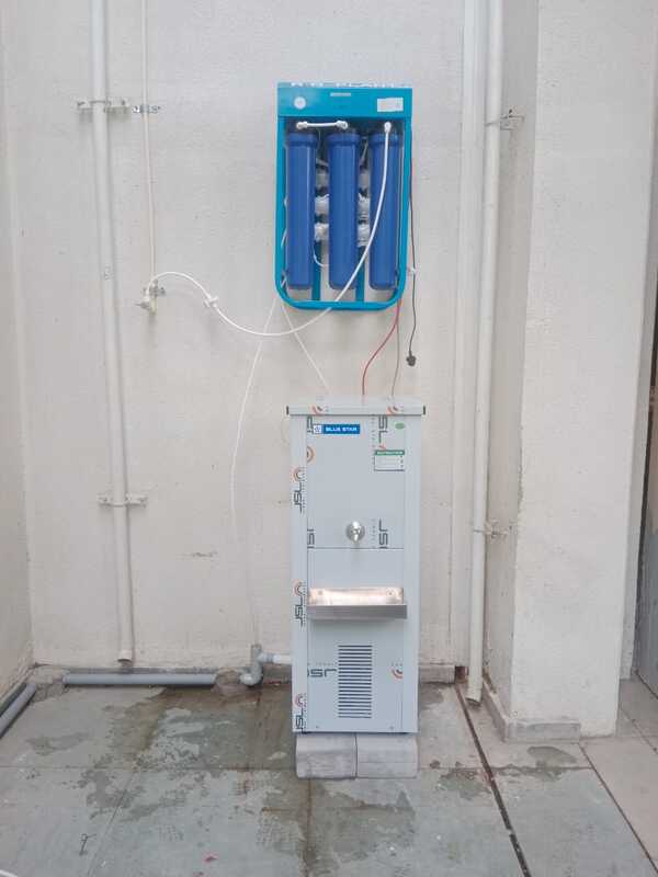 The trusted Power Jal logo on the front panel of the Pro Stream 25 A commercial water purifier.