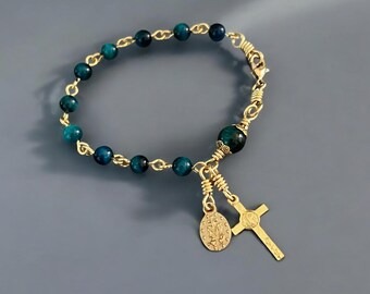 Premium Leather Prayer Journal A6 + Prayer Beads | Personalised + Handcrafted