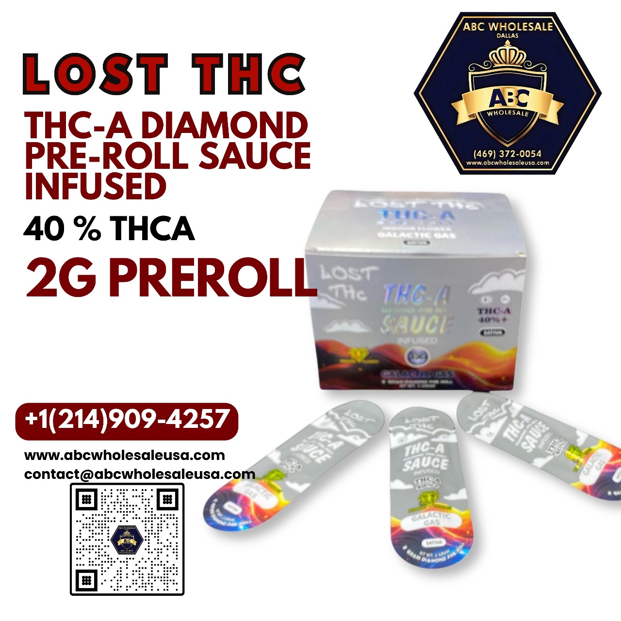 LOST THC DIAMOND THC-A PRE ROLLS 2 GRAM | 30 CT DISPLAY