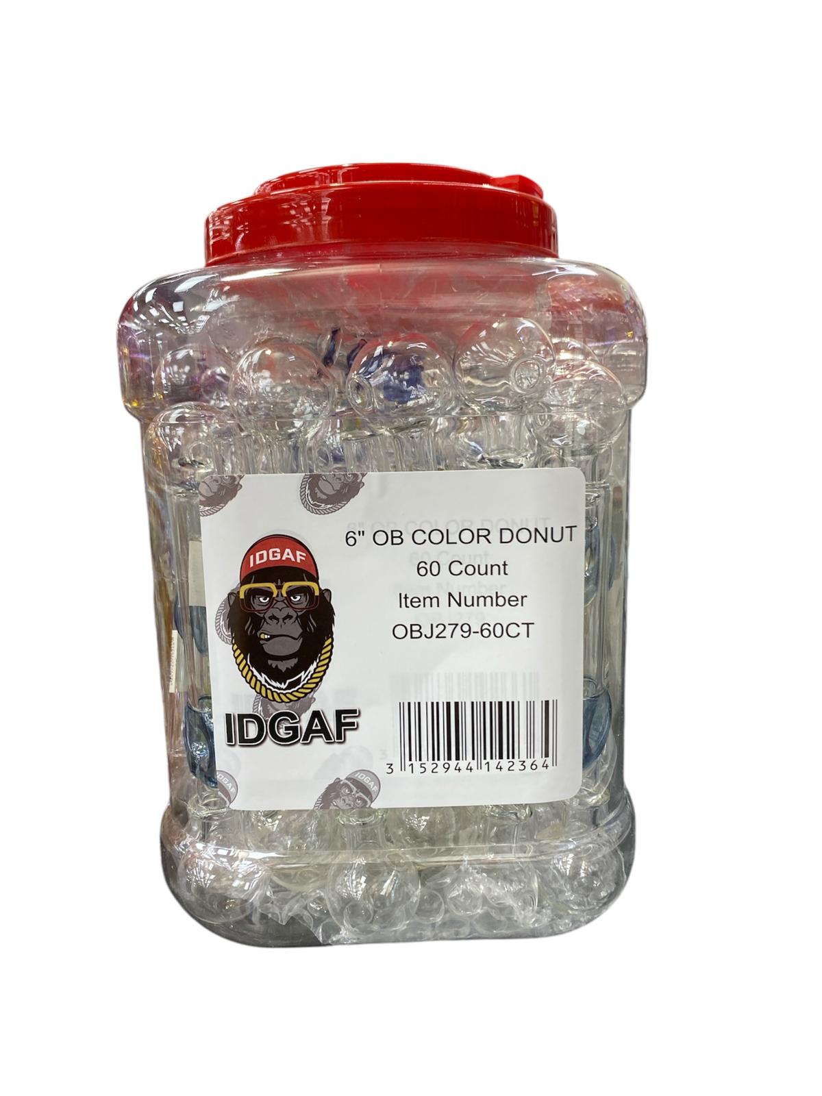 OBJ279 6" OB COLOR DONUT 60CT
