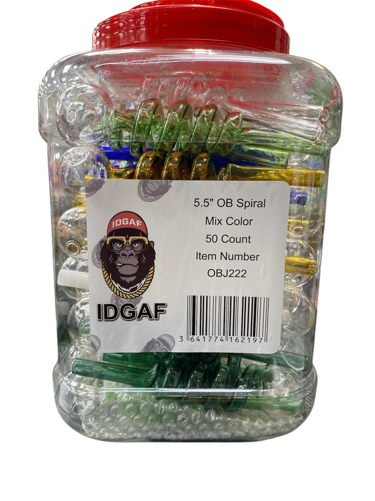 OBJ222 5.5" OB SPIRAL MIX COLOR 50CT