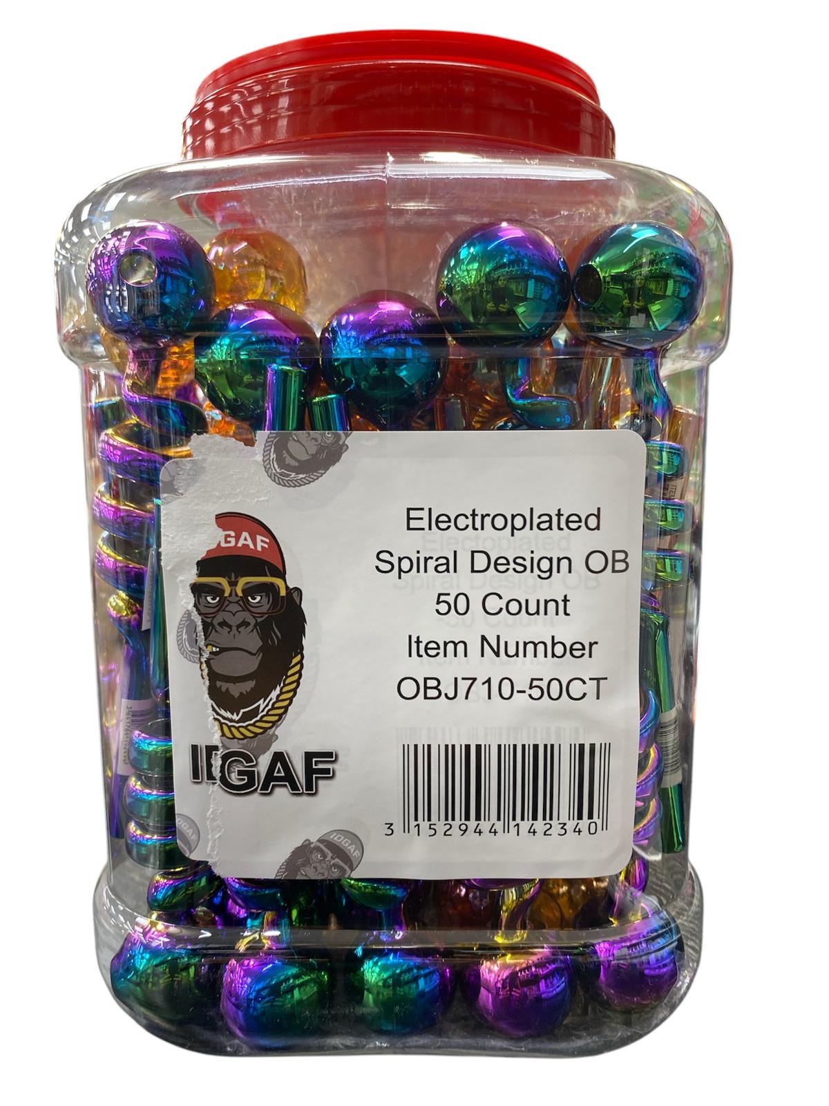 OBJ710 SPIRAL OB ELECTROPLATED 50CT