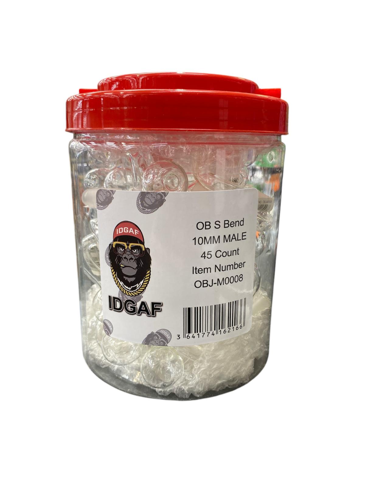 OBJ-M0008 OB S BEND 10MM MALE 45CT