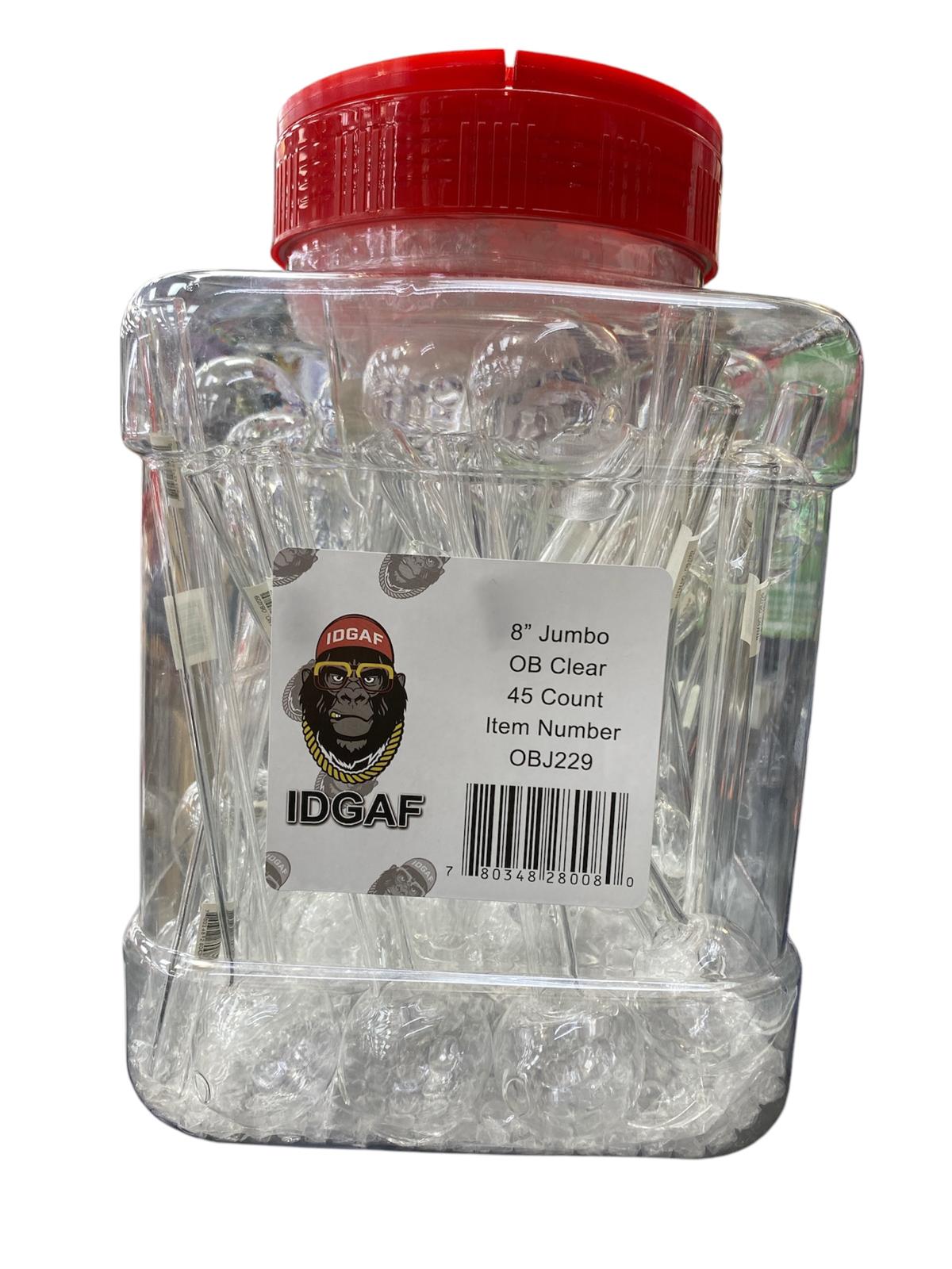OBJ229 8" JUMBO OB CLEAR 45CT