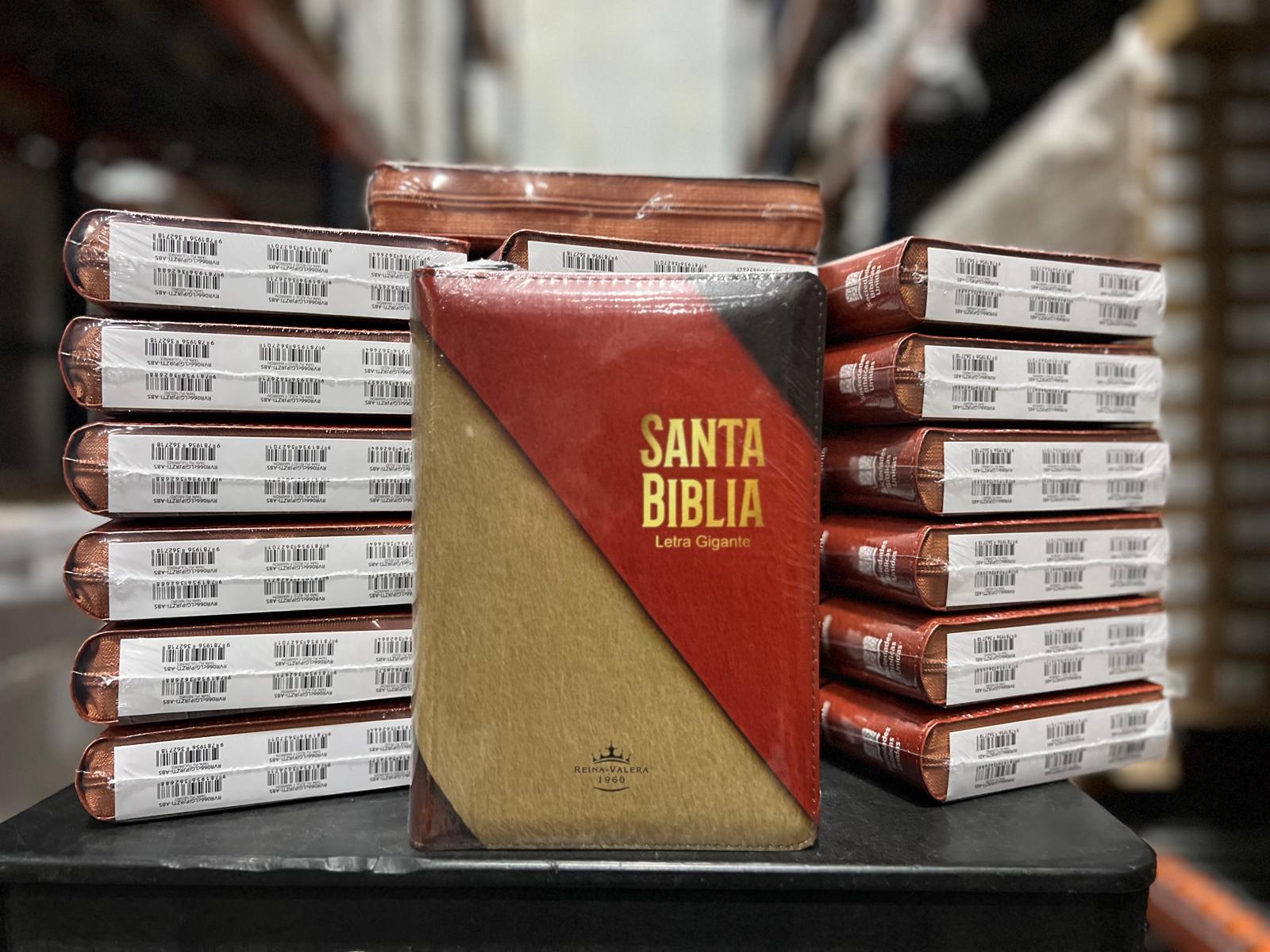 Santa Biblia Manual Letra Gigante Imitación Piel,Tricolor - Caja 20 unidades