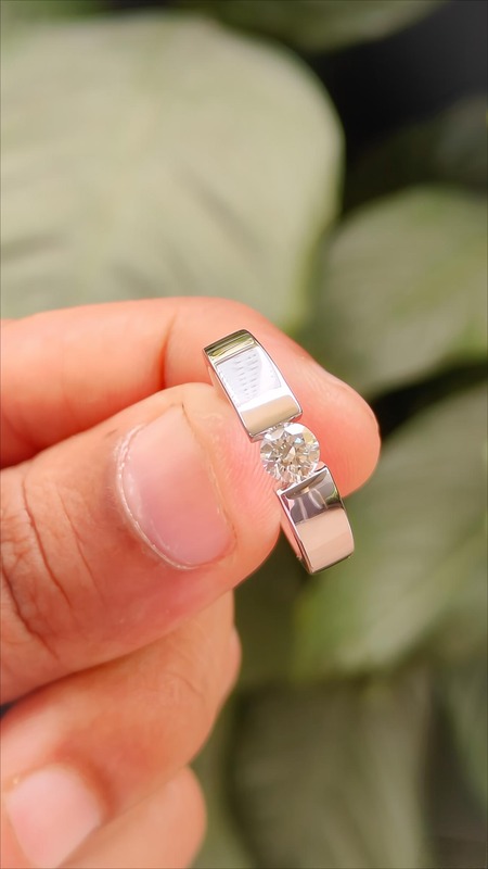 Half Carat Mens Diamond Band