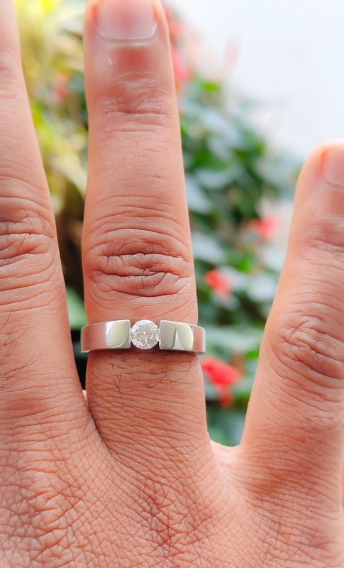 Half Carat Mens Diamond Band