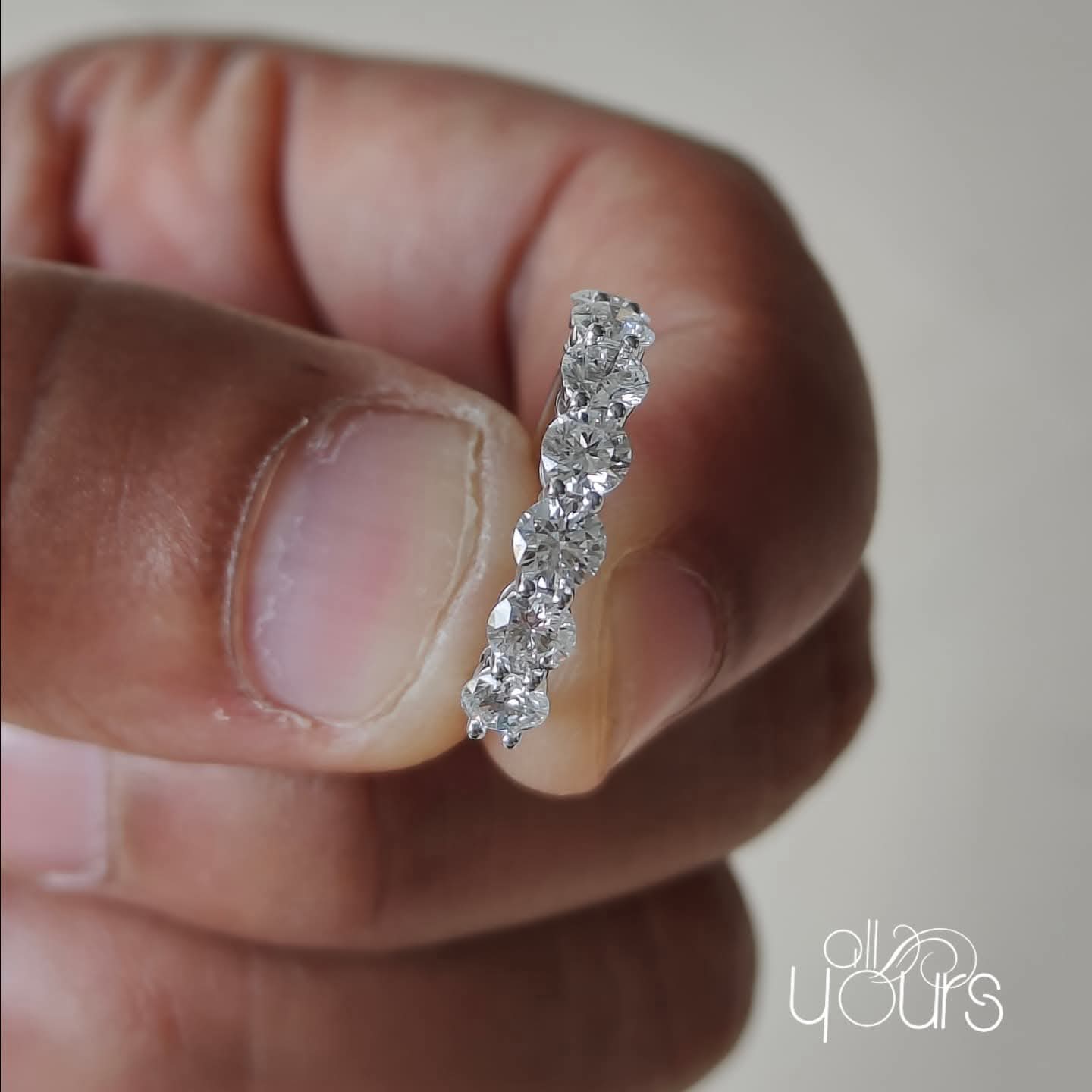 7 Diamond Lab Grown Diamond Ring