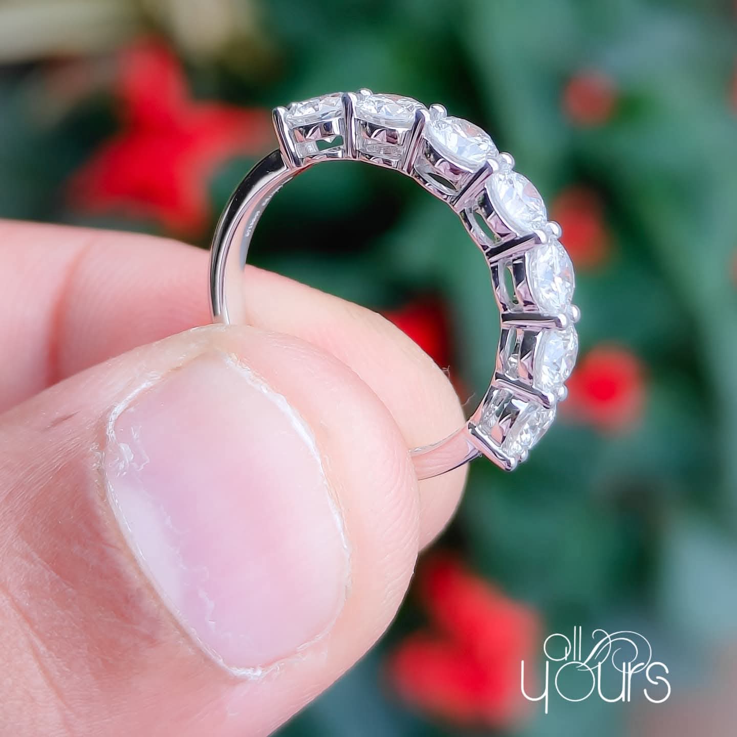 7 Diamond Lab Grown Diamond Ring