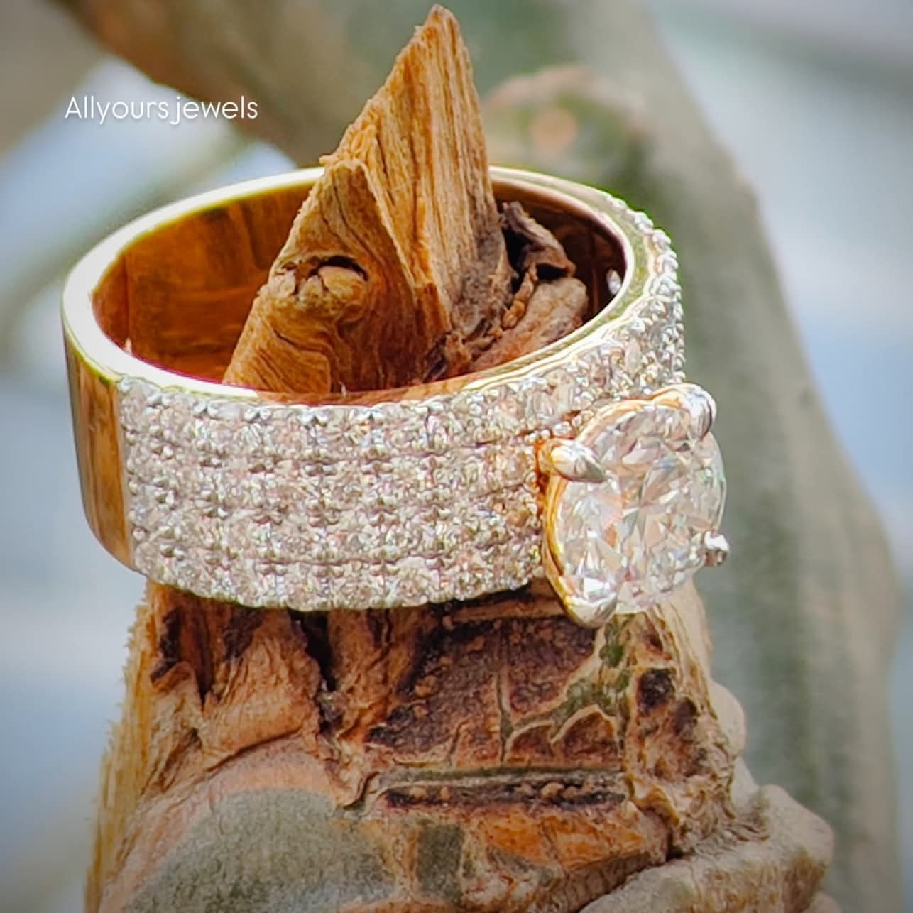 High Setting Solitaire Diamond Ring