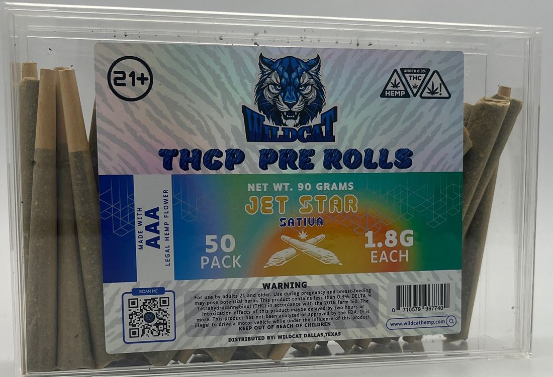 WILD CAT AAA HEMP THCP PREROLLS | 1.8GM | 50CT