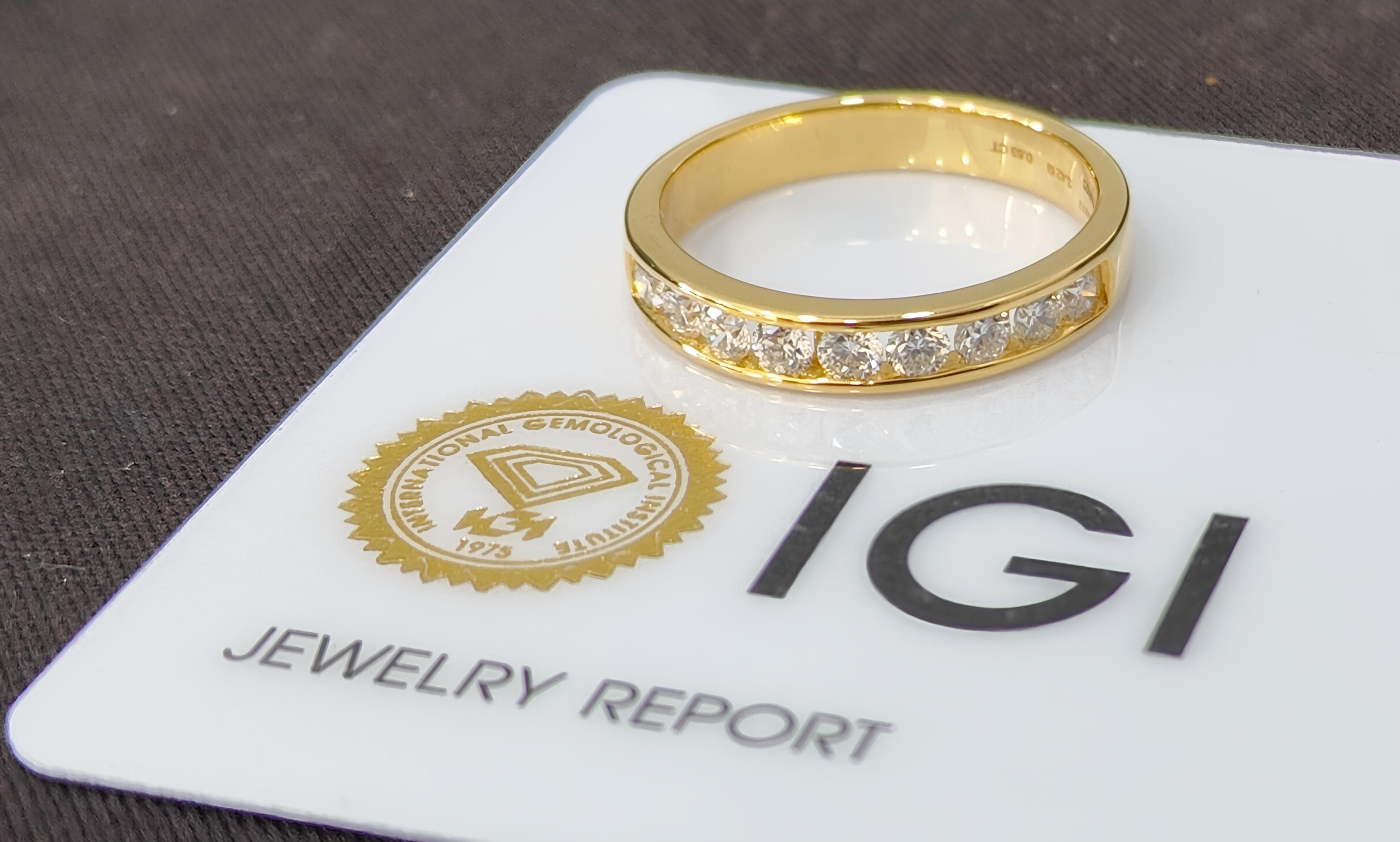 Lab grown diamond studded mens band