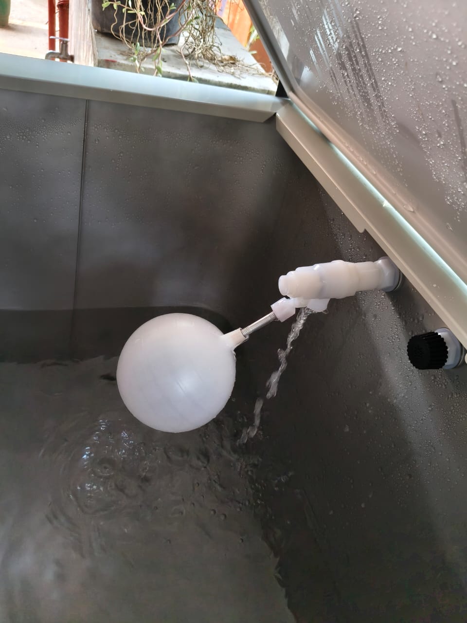 Blue Star Storage Water Cooler SWC Series-SWC150150SST internal tank view while filling water